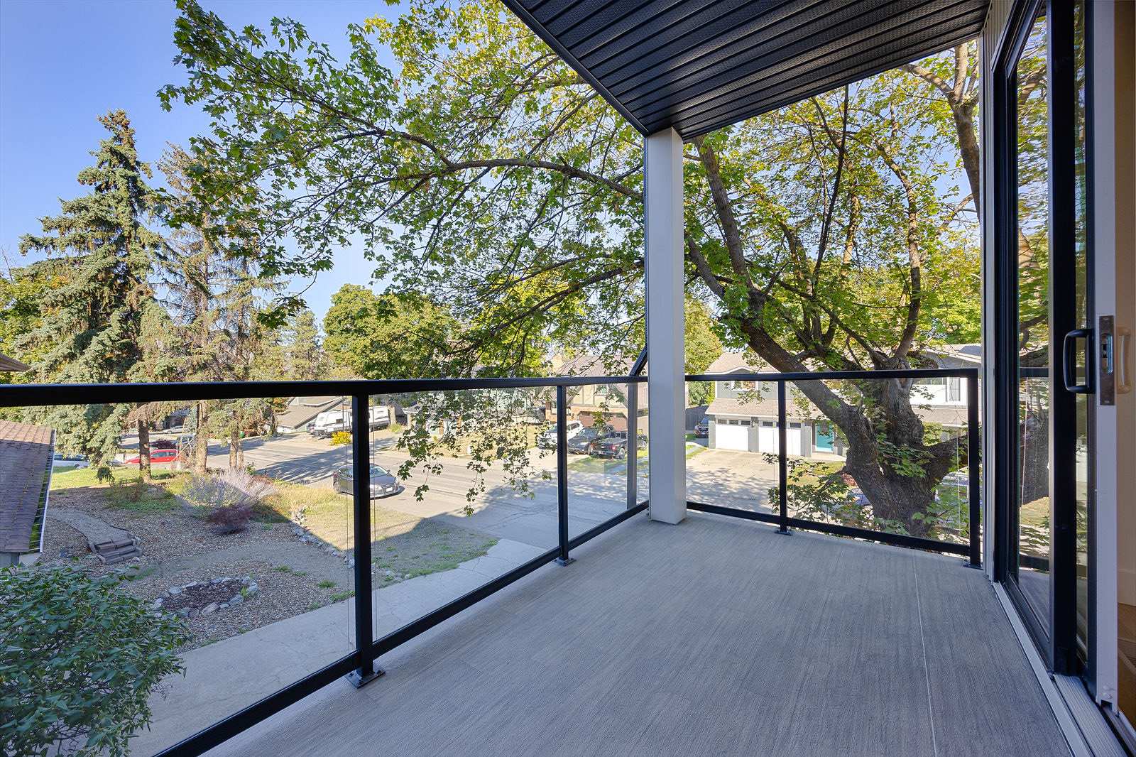 Covered balcony off the main floor